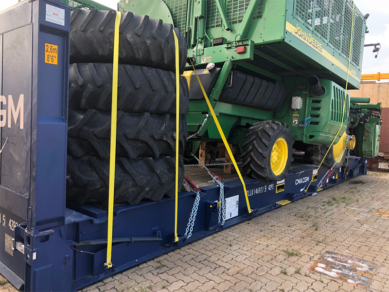 American imports agricultural machinery from Tianjin Port, 40FR*5.
